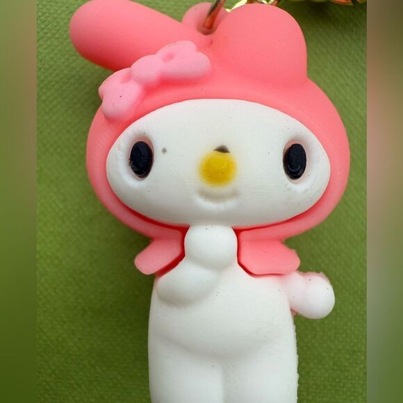 My Melody Pink Strap Keychain with Charms & Wristlet – Sanrio Kawaii Cute Gift - Picture 14 of 17